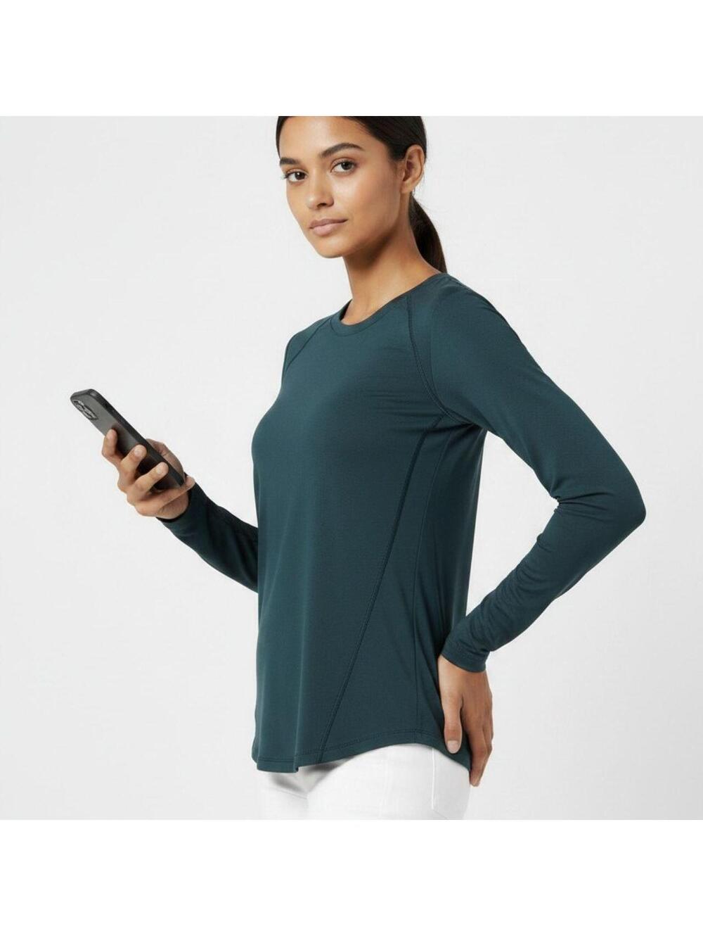 old navy dark teal active Long Sleeve with diamond back cutout